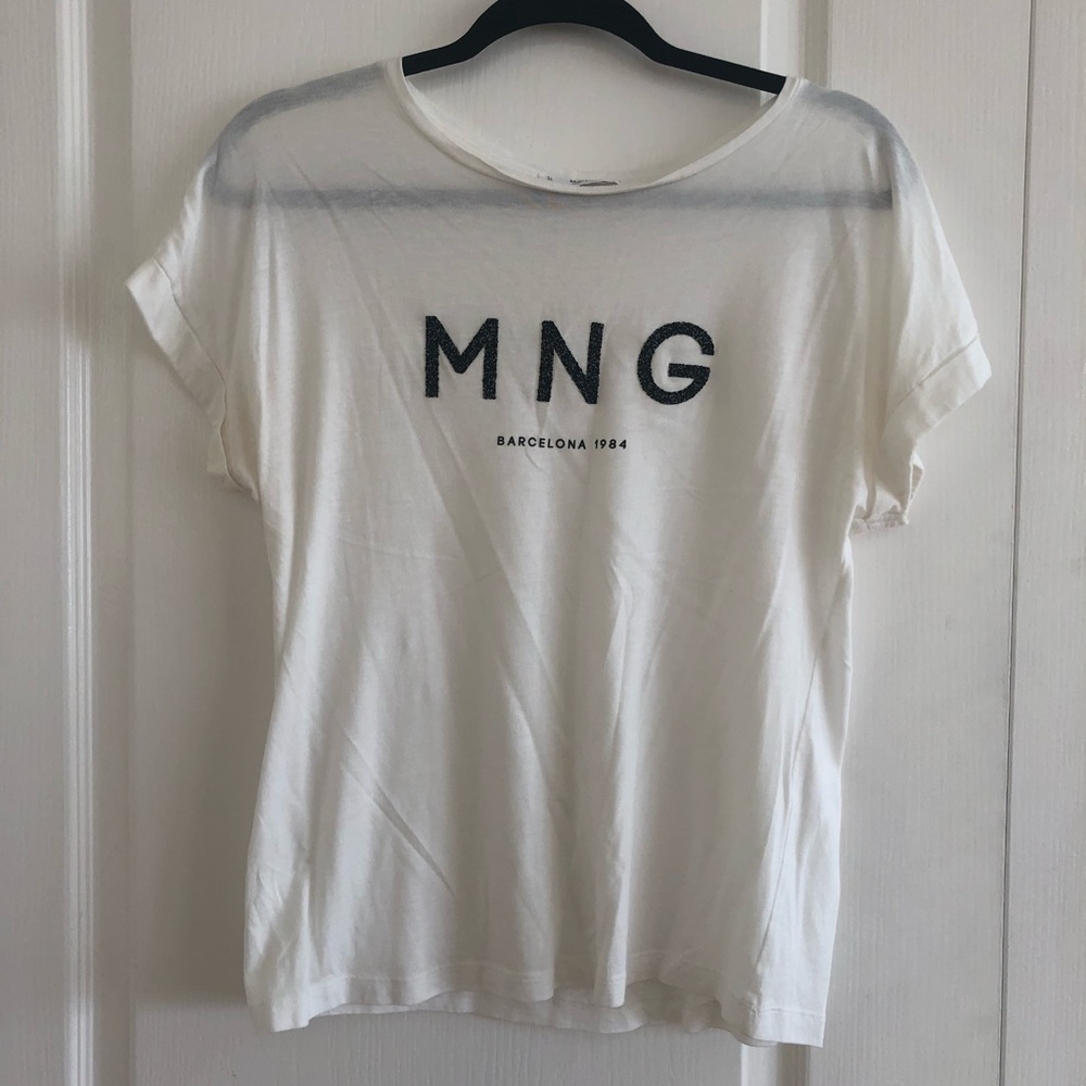 White Graphic Top